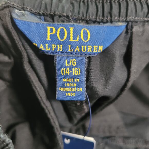 NWT POLO Cotton Poplin Jogger Pants Black Boys Large 14-16 - Picture 8 of 9